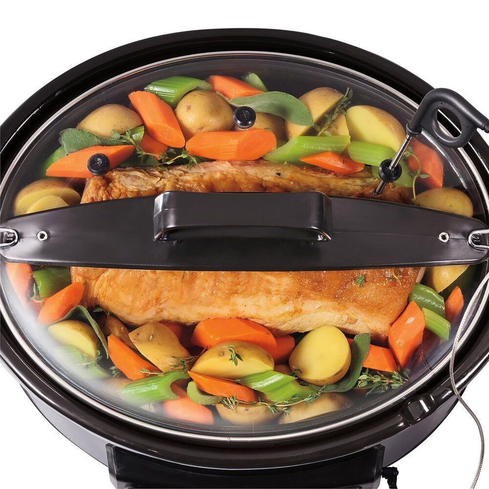 Hamilton Beach 6-Quart Advanced Temp Tracker Slow Cooker in Stainless Steel, , large