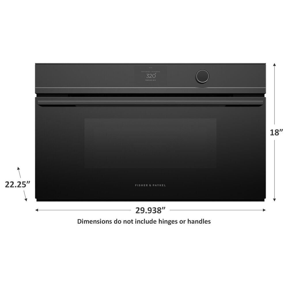 Fisher &amp; Paykel Minimal 30&quot; Single Electric Wall Oven with 22 Functions and Convection in Black, , large