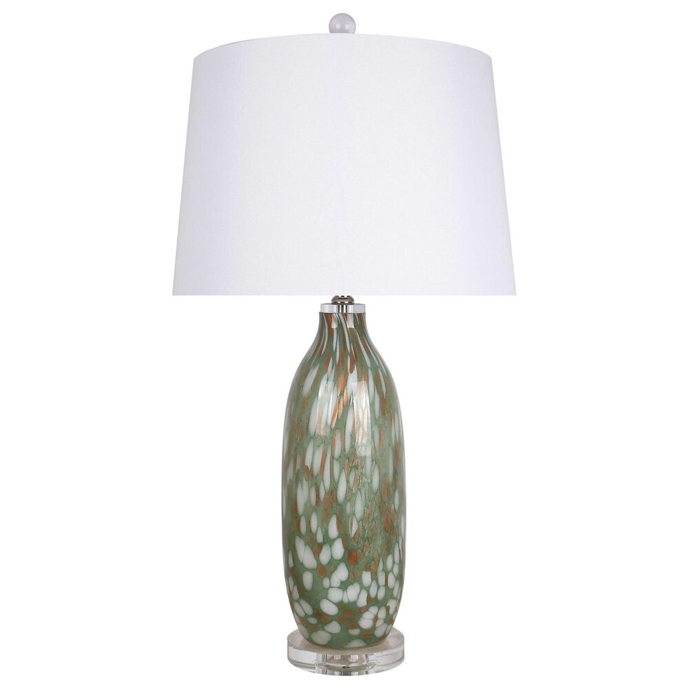 Classy Art Wholesalers Verdant Glow Table Lamp in Green, White, Brown and Clear, , large