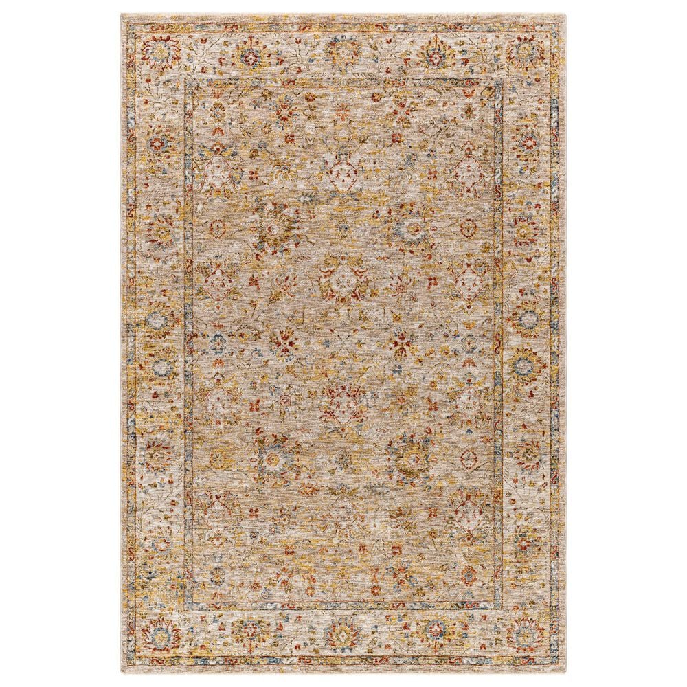 Surya Mona Lisa 2" x 3" Tan, Mustard, Olive, Sage, Brick Red, Dark Blue and Burgundy Area Rug, , large