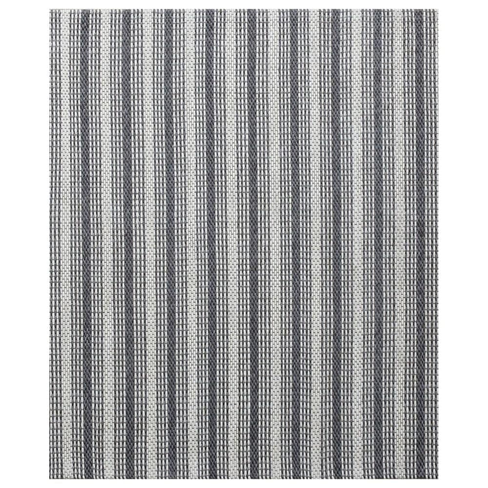 L&R Resources Bergen 9" x 12" Dark Gray and Ivory Area Rug, , large