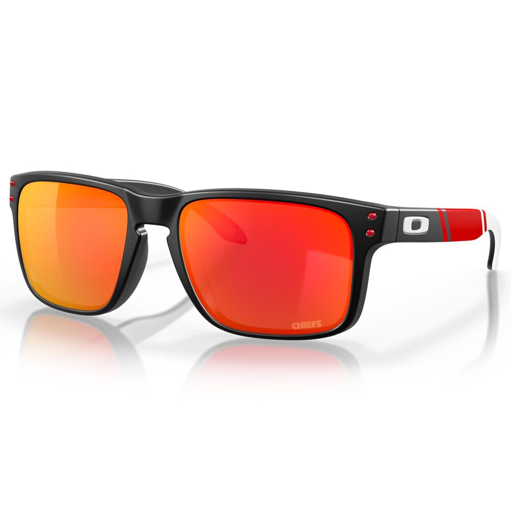 Oakley Kansas City Chiefs Holbrook Sunglasses with Prizm Ruby Lenses in Matte Black, , large