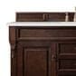 James Martin Vanities Brookfield 60" Single Bathroom Vanity in Burnished Mahogany with 3 cm Lime Delight Quartz Top and Rectangular Sink, , large