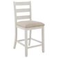 Ashley Skempton 7-Piece Counter Height Dining Set in White and Light Brown, , large