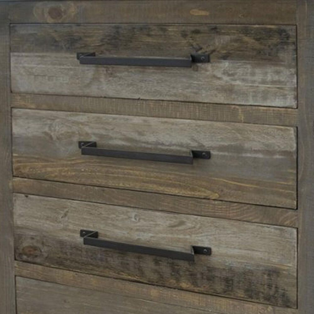 Fallridge Loft Brown 5 Drawer Chest in Gray and Brown, , large