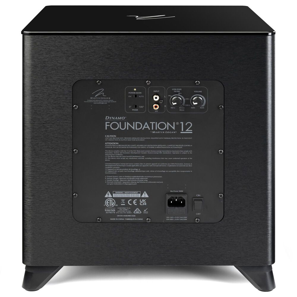 Martin Logan Dynamo 12&quot; Foundation Subwoofer in Black, , large
