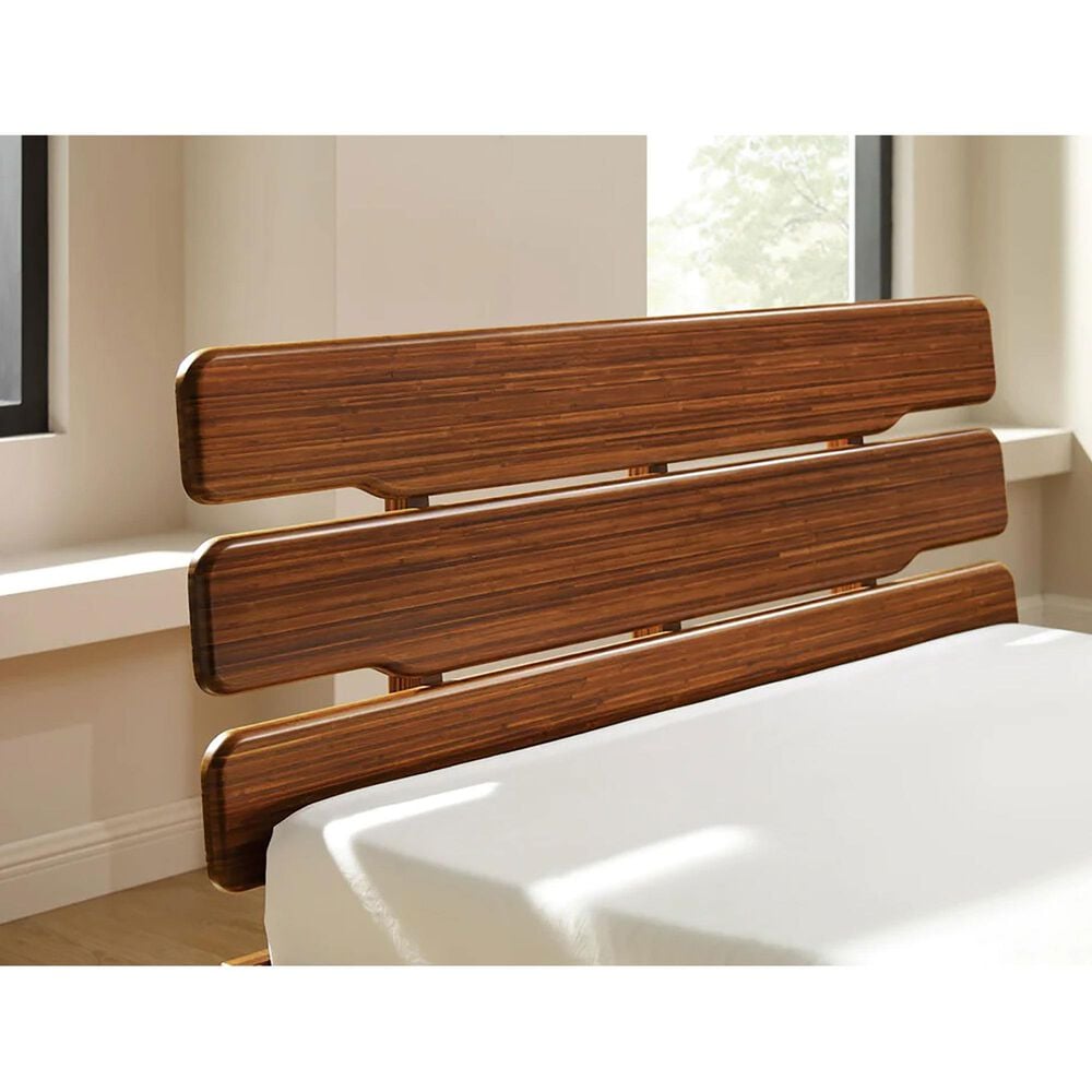 Natural Bamboo Furnishings Currant 4-Piece Queen Bedroom Set in Amber, , large