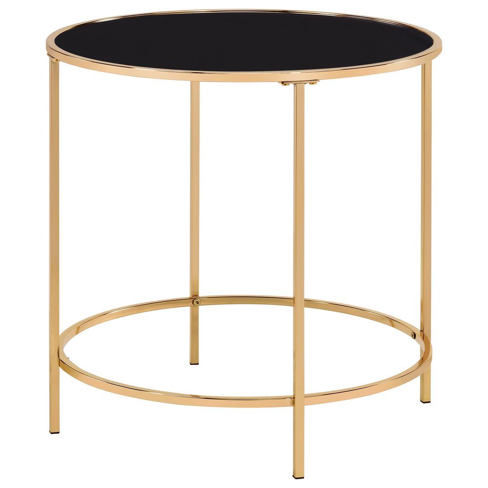 Furniture of America Villarreal Side Table in Champagne, , large