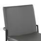LumiSource Dutchess Side Chair with Grey Faux Leather Cushion in Black (Set of 2), , large