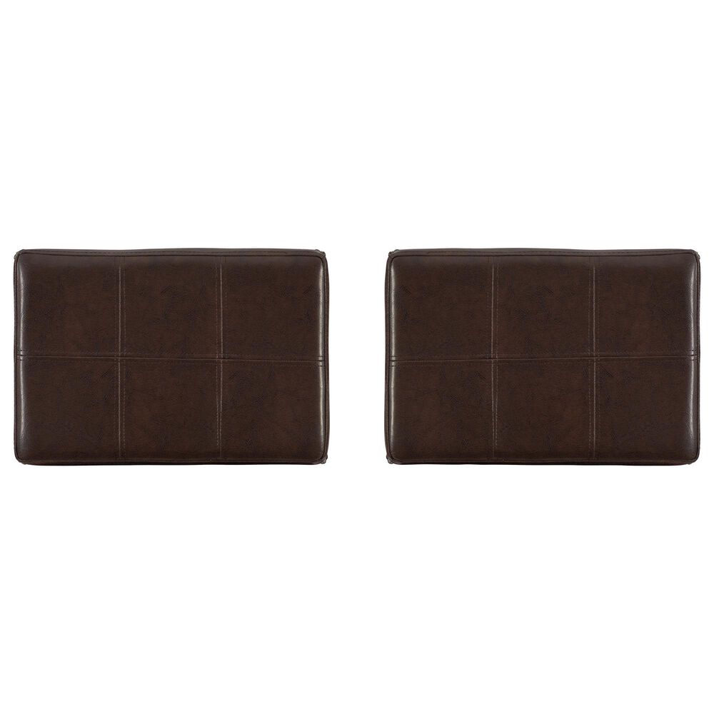 Linon Home Decor Claridge Bar Stool with Brown Cushion in Dark Brown (Set of 2), , large