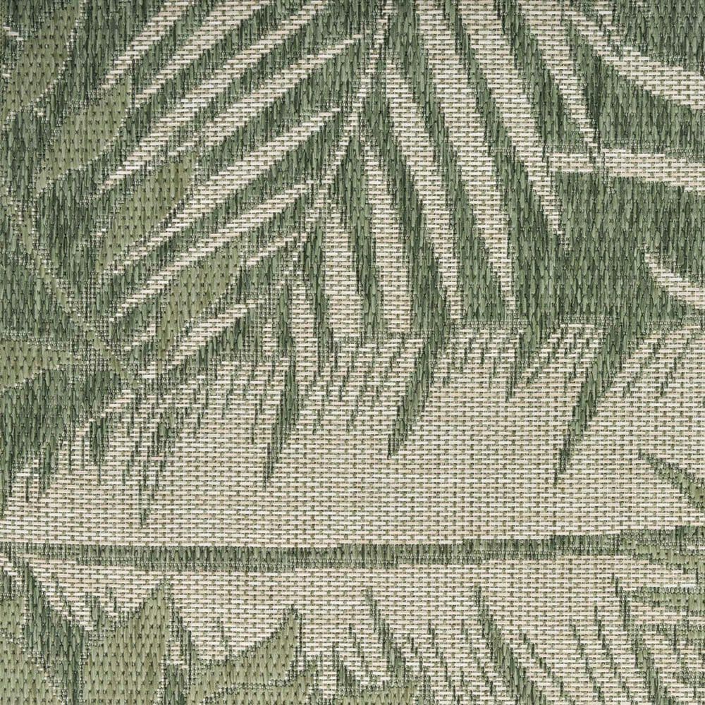 Nourison Garden Oasis GOA02 Green and Ivory 3&#39; x 5&#39; Indoor/Outdoor Area Rug, , large