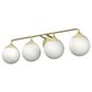 Hunter Hepburn 4-Light Vanity in Painted Modern Brass, , large