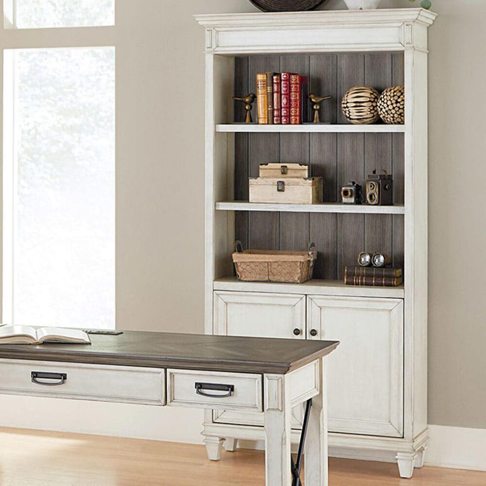 Wycliff Bay Hartford Lower Doors Bookcase in White NFM