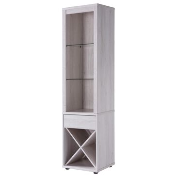 Furniture of America Pagan Curio in White Oak, , large