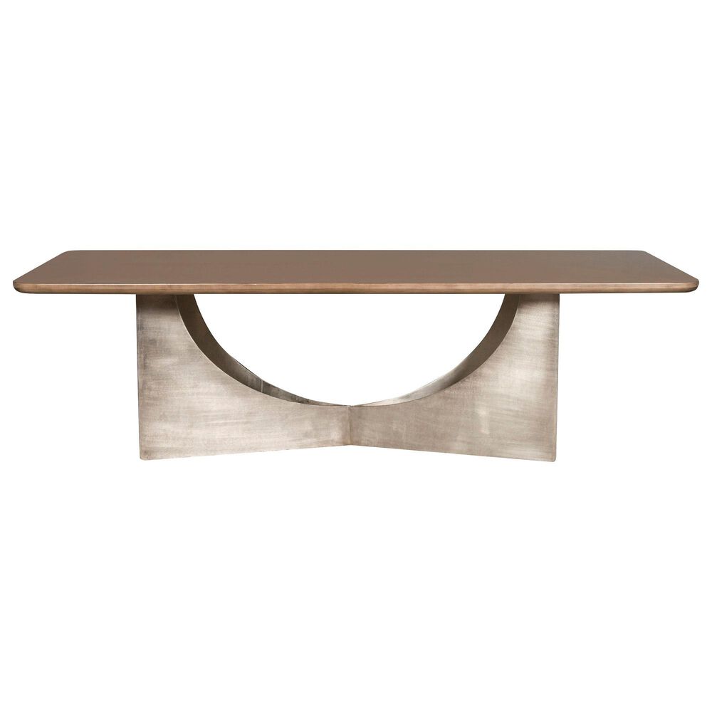 Vanguard Furniture Splendor Rectangular Dining Table in Mocha and Antique Silver - Table Only, , large