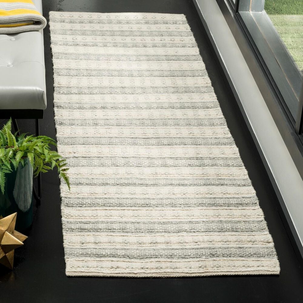 Safavieh Natura NAT403A 2&#39;3&quot; x 8&#39; Grey and Ivory Runner, , large