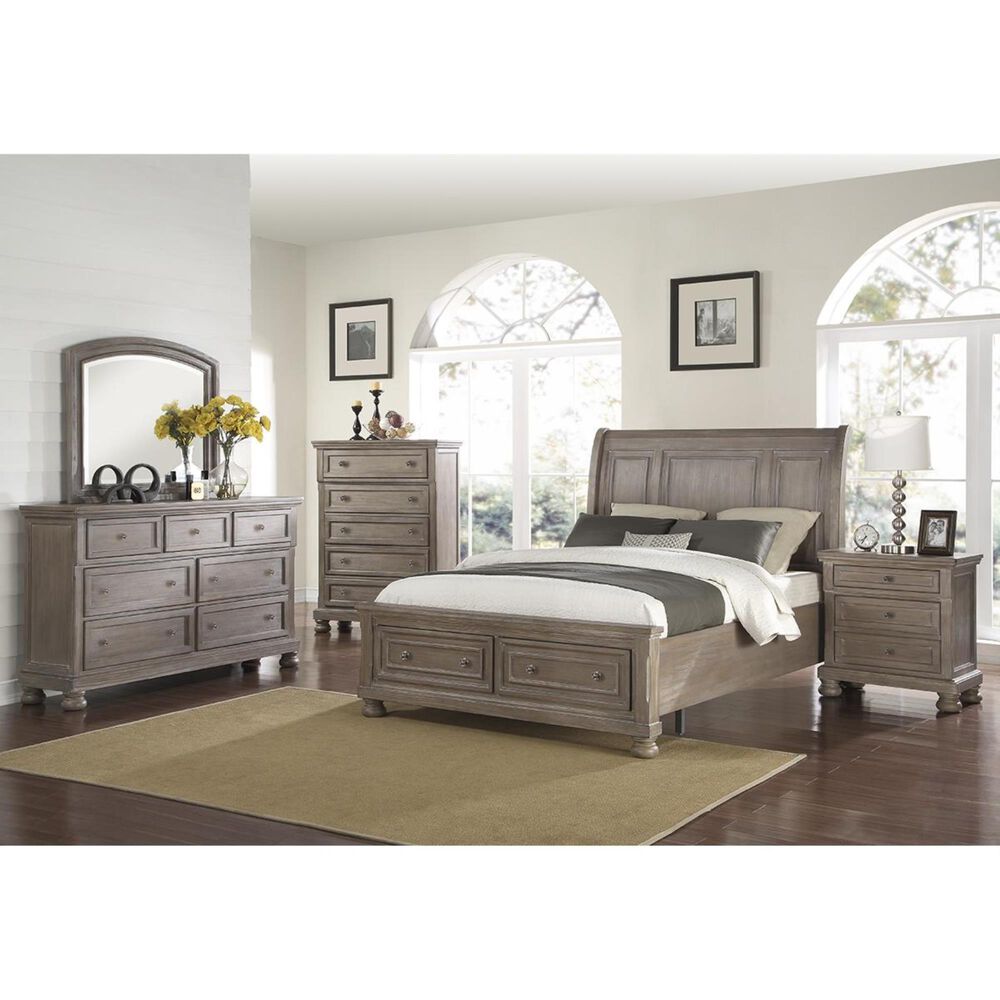 New Heritage Allegra Nightstand in Pewter, , large