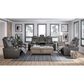 Signature Design by Ashley HyllMont Power Recliner Console Loveseat with Power Headrest in Gray, , large