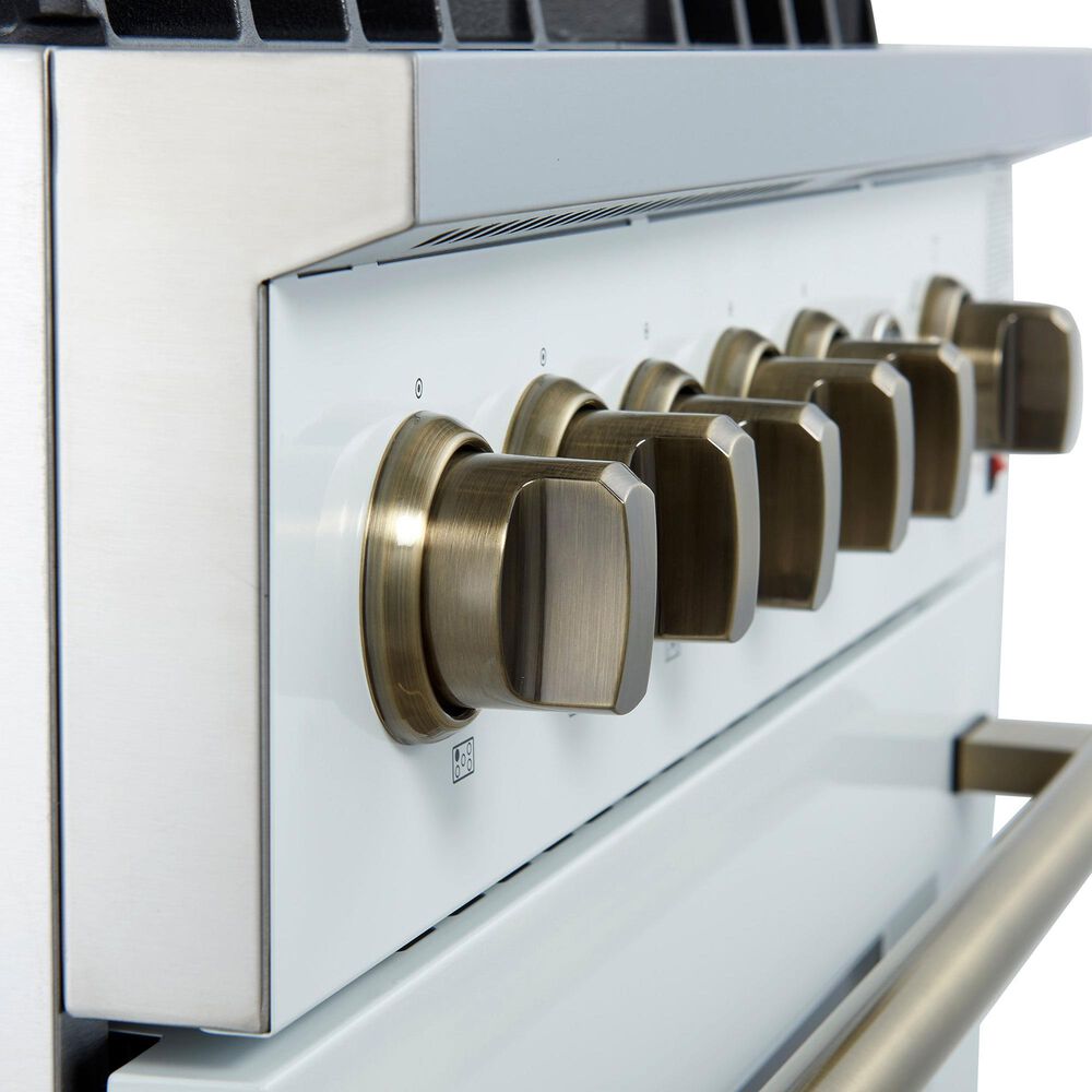 Forno Giovanni 30" Freestanding Gas Range in White, , large