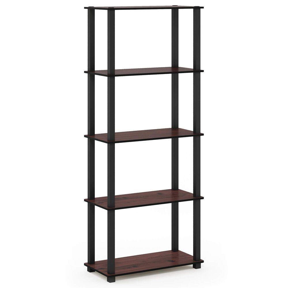 HOMLUX 5-Tier Display Rack in Dark Cherry and Black, , large