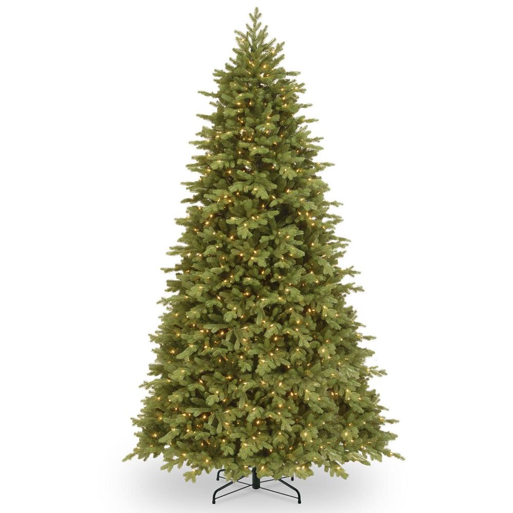 National Tree 9" Feel Real Princeton Fraser Fir Hinged Tree with 1000 Dual Color LED Lights, , large