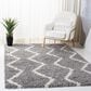 Safavieh Venus Shag Chevron 4" x 6" Grey and Ivory Area Rug, , large