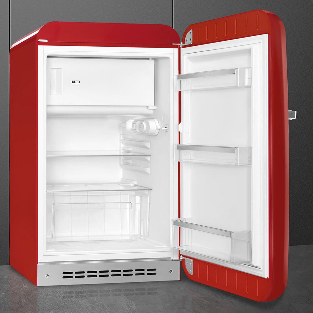 SMEG 4.48 Cu. Ft. Freestanding Compact Refrigerator with Right Hinge in Red, , large