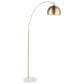 Lumisource Salon Floor Lamp in White and Antique Brass, , large