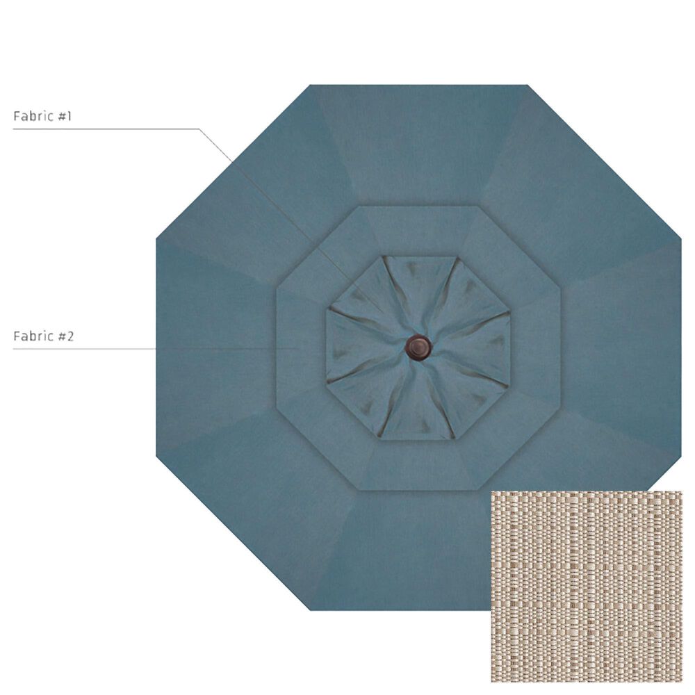 Garden Party 9 Push Button Tilt Umbrella with Stand, , large