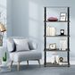 HOMLUX Turn-N-Tube 5-Tier Open Storage Bookshelf in French Oak and Black, , large