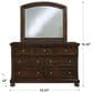 Millenium Porter Dresser and Mirror in Burnished Brown, , large