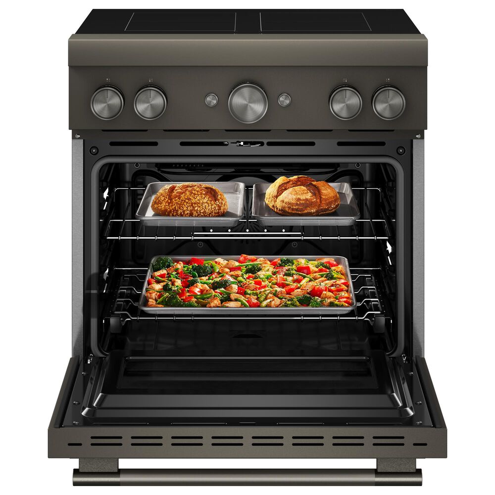 KitchenAid 30" Induction Commercial Range in Black Ore, , large