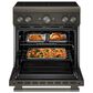 KitchenAid 30" Induction Commercial Range in Black Ore, , large