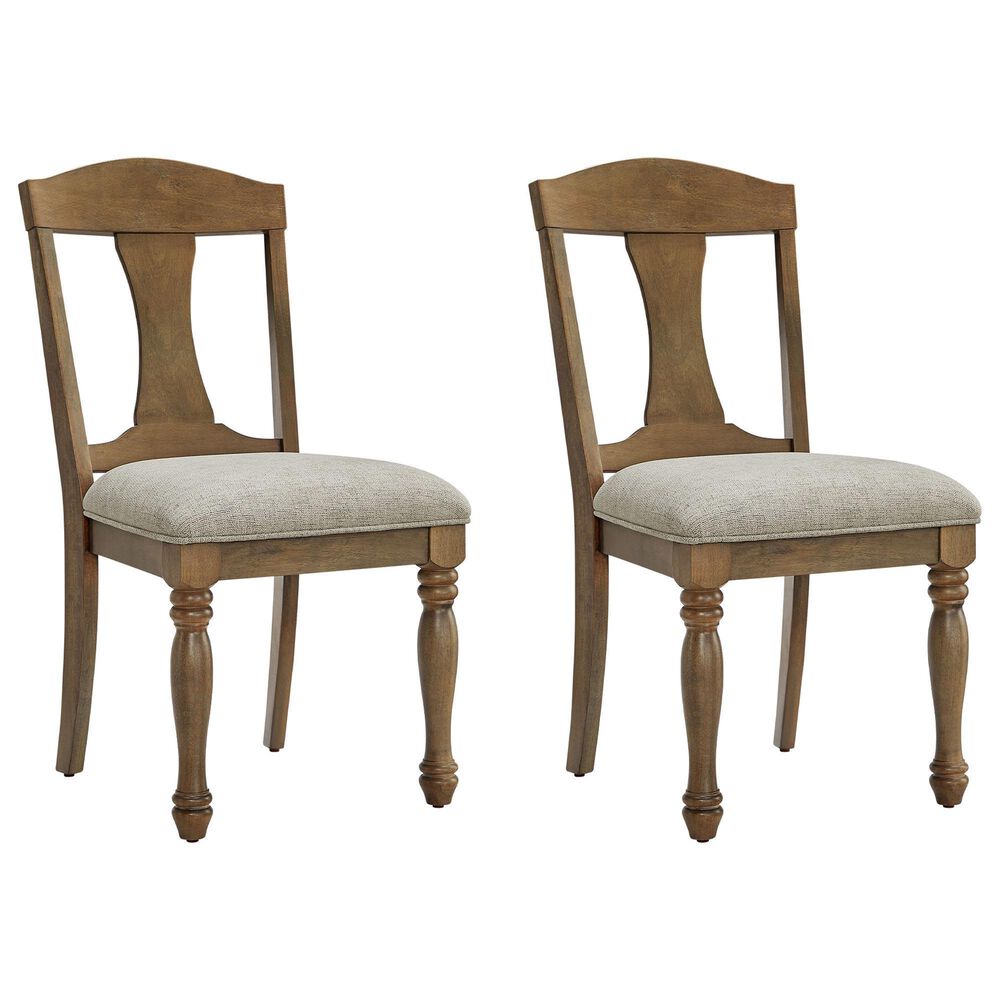 Hearth and Haven Side Chair in White Oak (Set of 2), , large