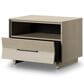 BDI Kava 28" 1-Drawer Nightstand in Washed Oak with Outlets and USB Ports, , large