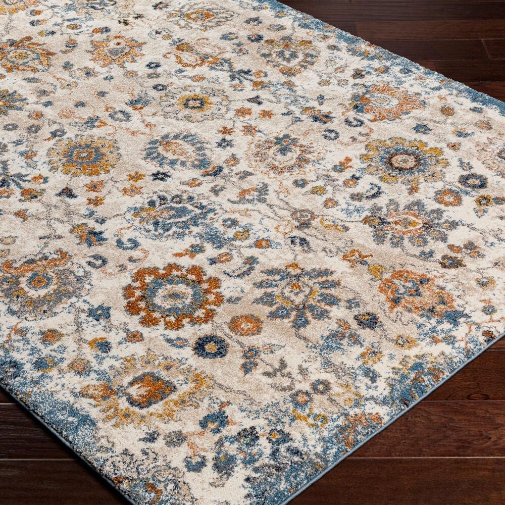 Surya Tuscany TUS-2331 Blue, Cream, Brown, Dusty Coral, Light Beige, Gray, Dark Blue and Bright Yellow 12&#39; x 15&#39; Area Rug, , large