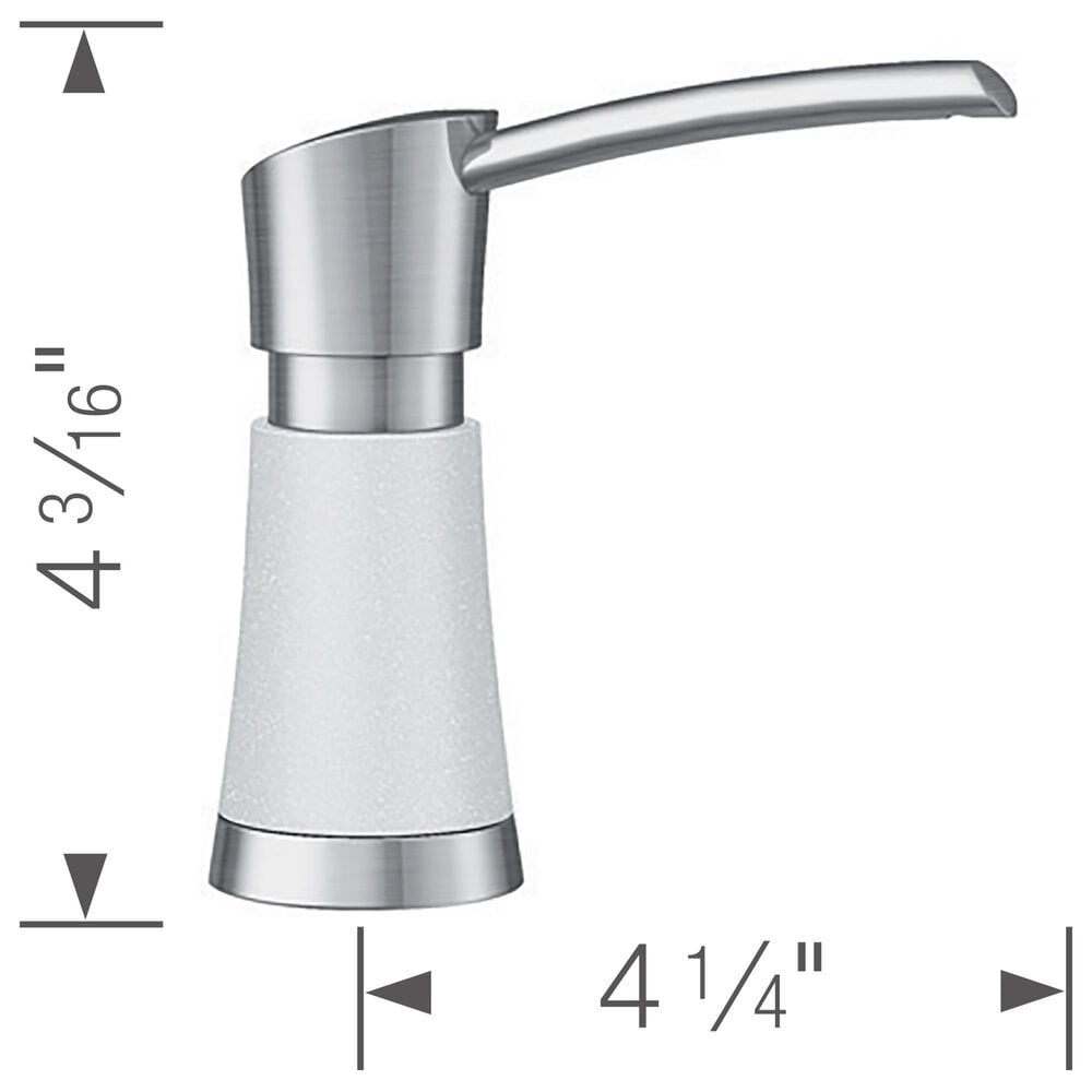 Blanco Artona Soap Dispenser in Stainless Steel and White, , large