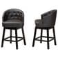 Baxton Studio Theron Swivel Counter Stool with Dark Brown Cushion in Espresso Brown (Set of 2), , large