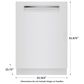 Bosch 500 Series 24" Built In Dishwasher in White, , large