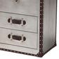 Baxton Studio Calidore 2-Drawer End Table in Silver, , large
