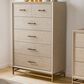 Furniture of America Sandnes 5-Drawer Chest in Light Oak, , large