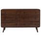 Pacific Landing Robyn 3 Piece Queen Bedroom Set in Dark Walnut with Platform Panel Bed, Dresser and Nightstand, , large