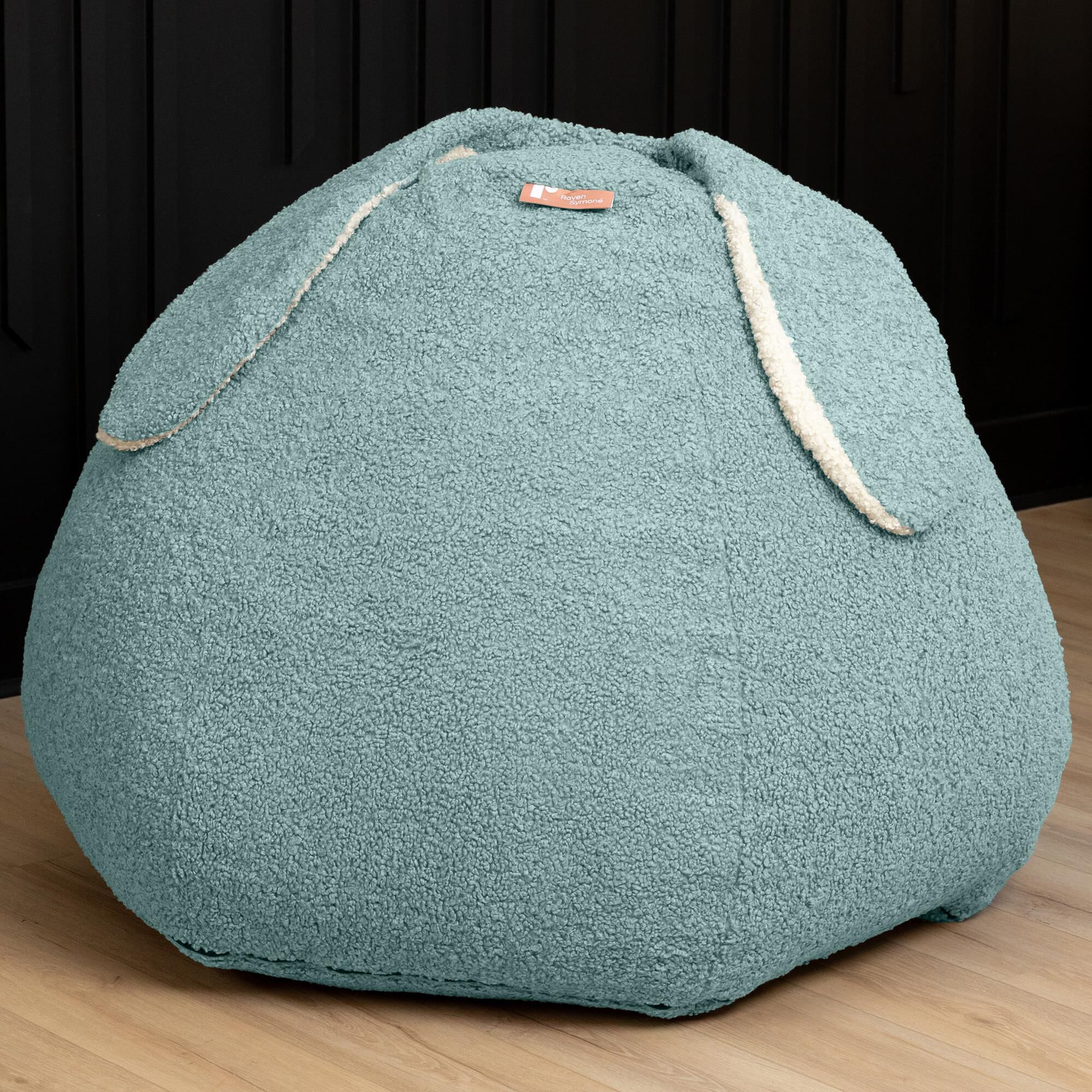Jaxx HopSeat Bunny Oval Shaped Large Bean Bag Chair in Green