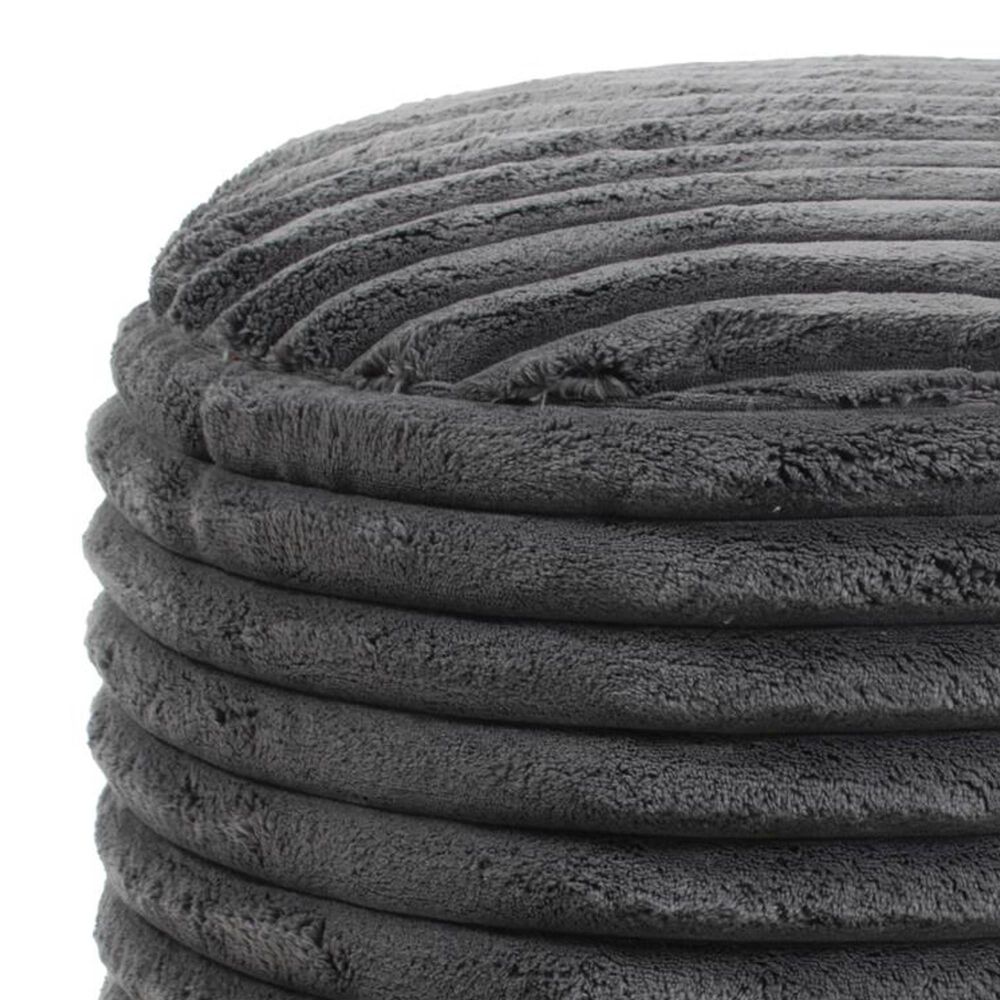 Howard Elliott Shar Pei Tall Pouf in Charcoal, , large