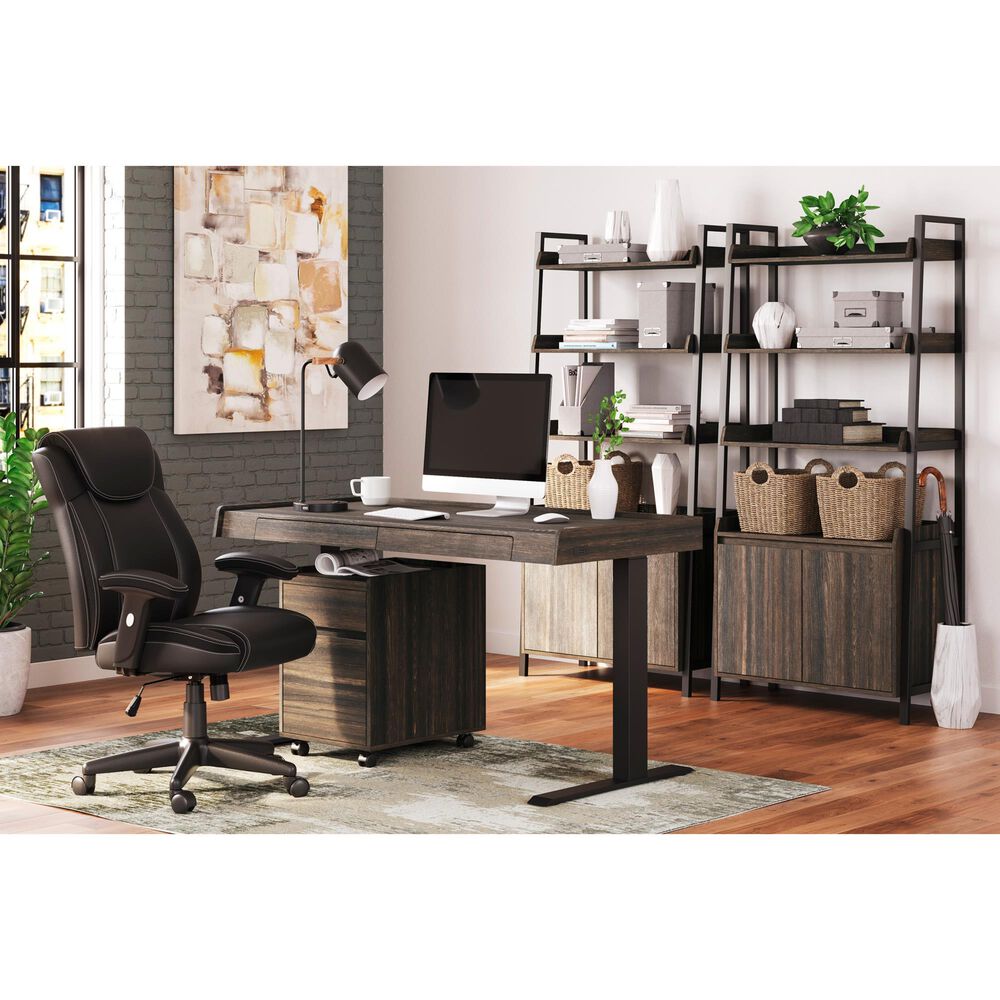 Ashley Zendex Bookcase in Dark Brown and Black, , large