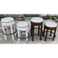 Ashley Valebeck Upholstered Swivel Counter Stool with Beige Cushion in White and Black, , large