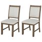 Furniture of America Virex Upholstered Side Chair in Dark Walnut (Set of 2), , large