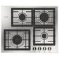 Fulgor Milano 400 Series 24" Gas Cooktop with 4 European Sealed Burners in Stainless Steel, , large