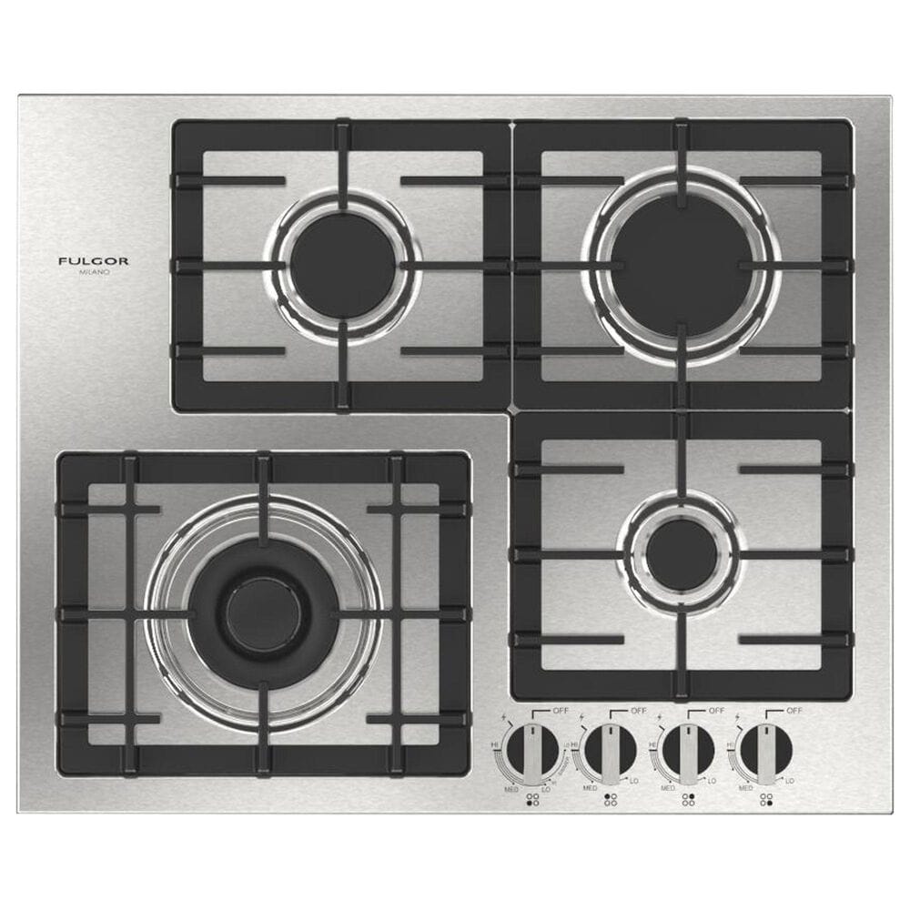 Fulgor Milano 400 Series 24" Gas Cooktop with 4 European Sealed Burners in Stainless Steel, , large
