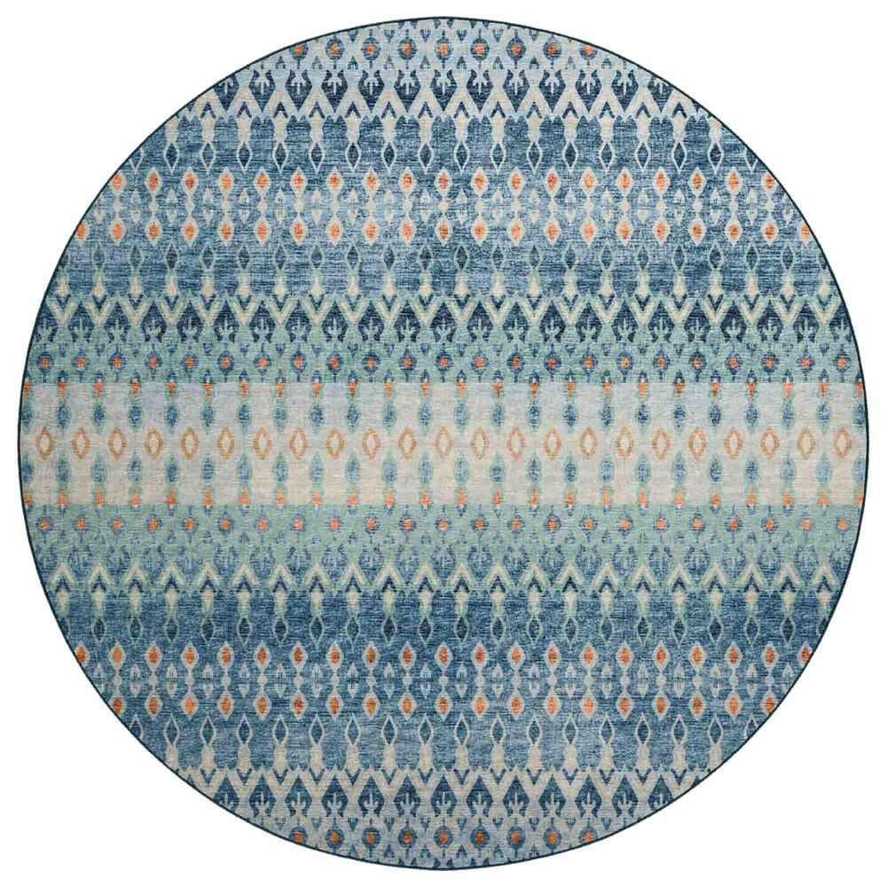 Dalyn Rug Company Brisbane 8" Round Indigo Area Rug, , large